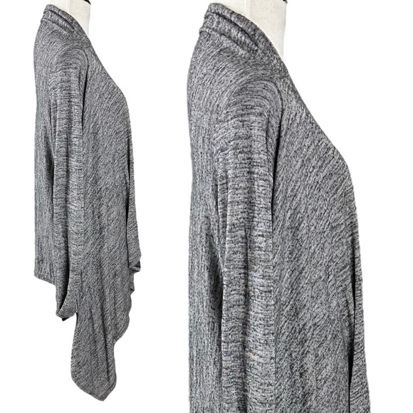 Revolve Michael Lauren Moshi Waterfall Cardigan Heather Charcoal Grey Large NWT - Picture 4 of 8